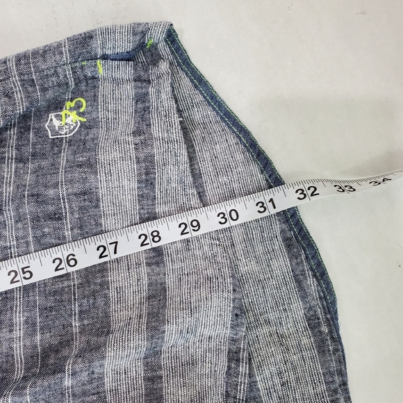 Buffalo David Bitton Linen Roll Tab Sleeve Hooded Quarter Button LS Shirt SZ L - Picture 12 of 13